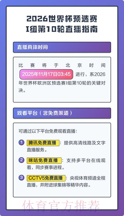 2026世界杯赛事直播平台推荐